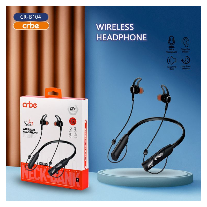 هندزفری بلوتوثی کربی مدل CR-B104 مشکی