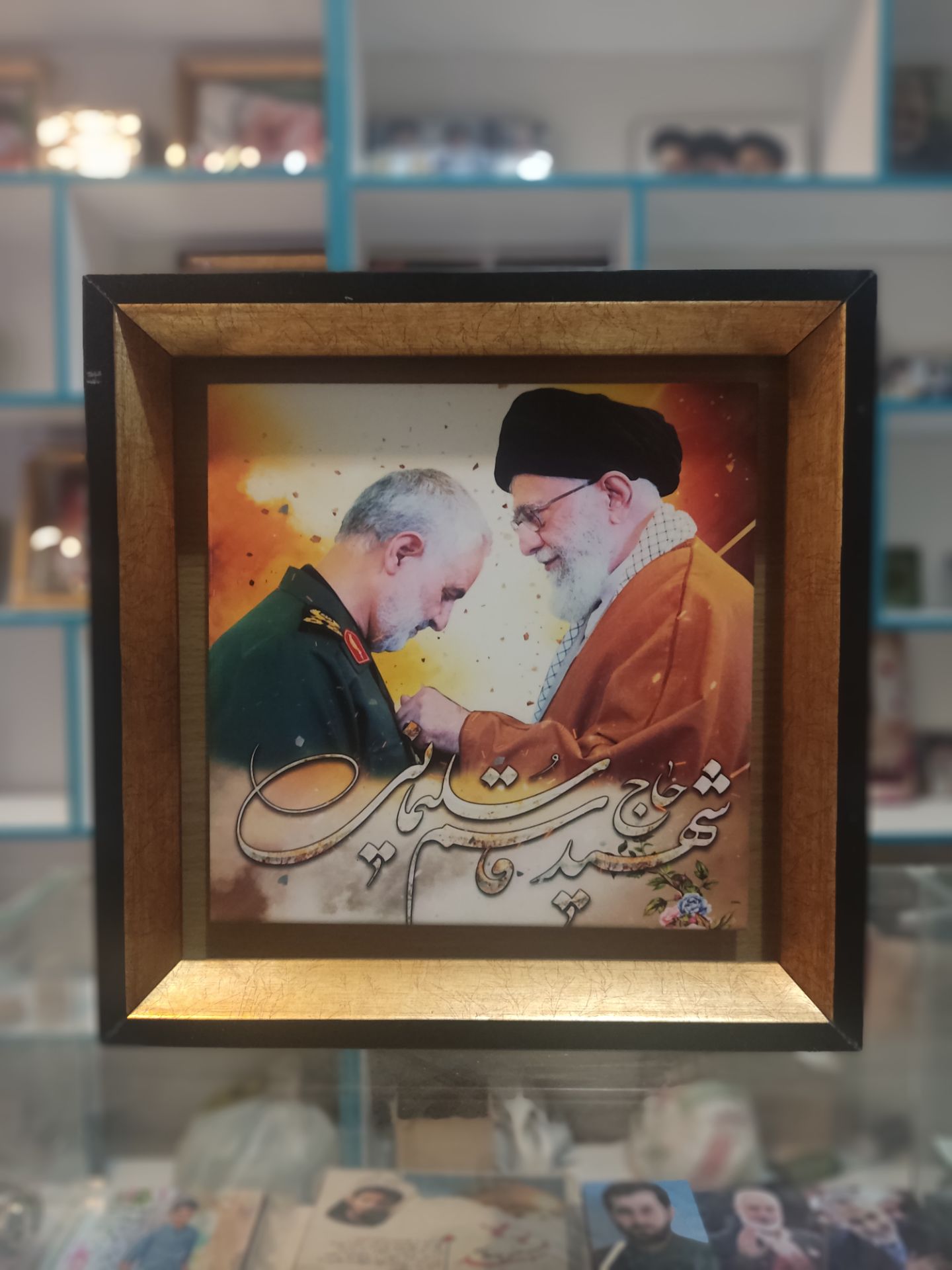 تابلو کاشی رهبری و شهید حاج قاسم سلیمانی مدل S04
