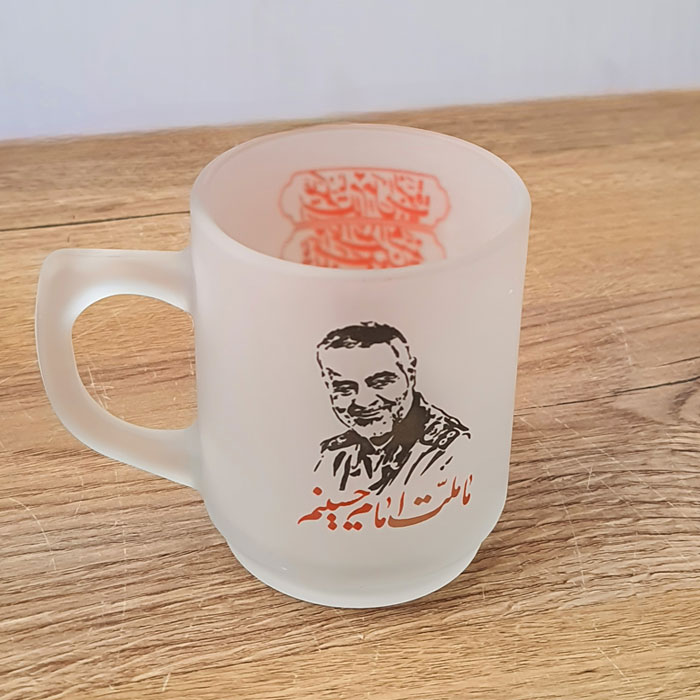 لیوان شیشه ای مات طرح شهدا کوچک